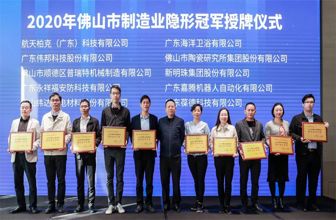 專精特新的典范，新明珠集團獲頒“隱形冠軍企業”